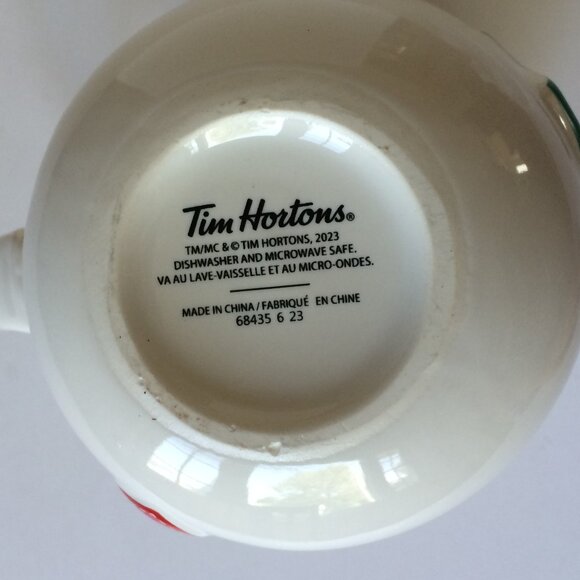 Tim Hortons 2023 Snowman Coffee Mug White Multicolor Scarf - Picture 8 of 9